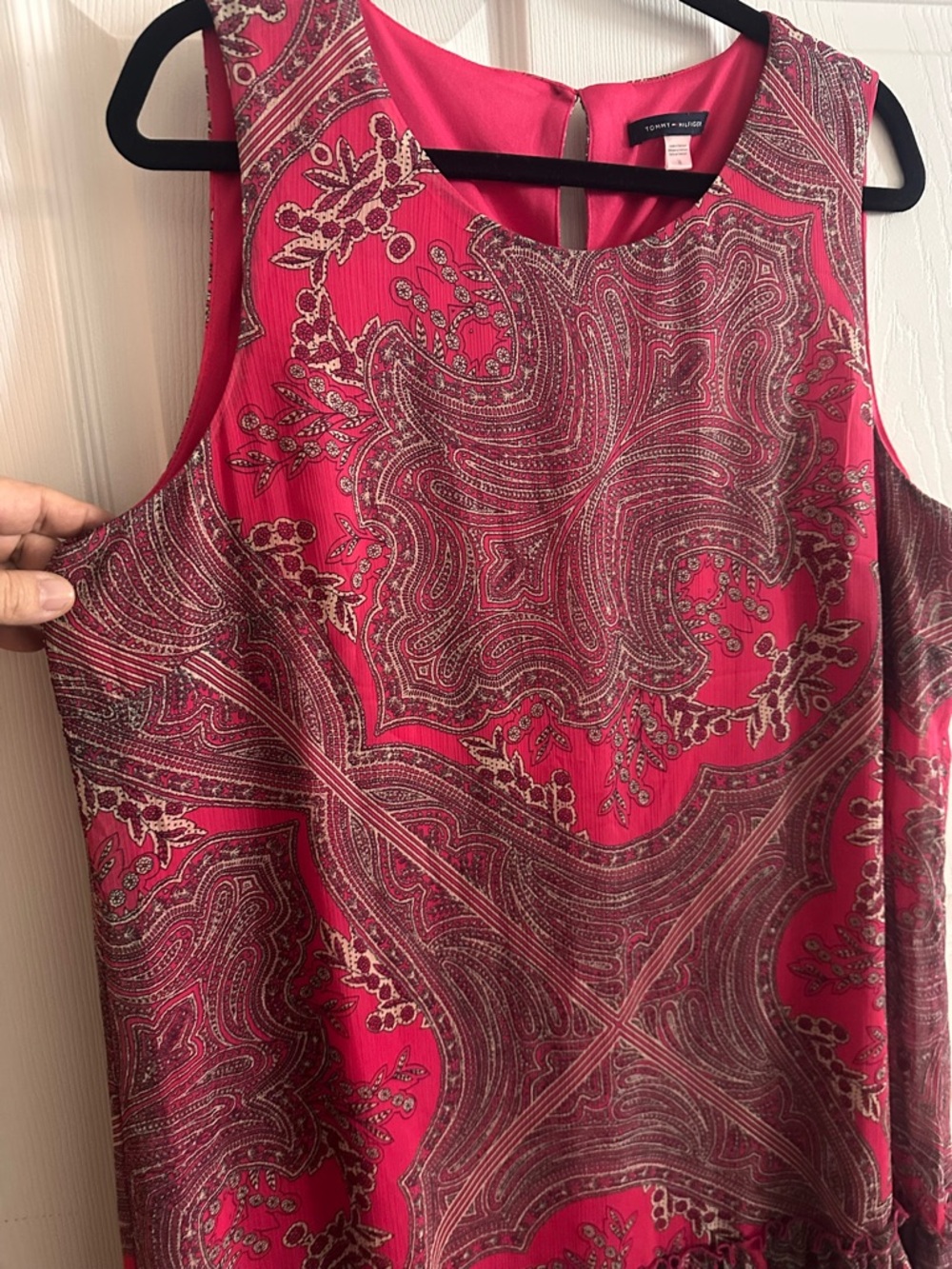 Tommy Hilfiger Pink Paisley Sleeveless Shift Dress